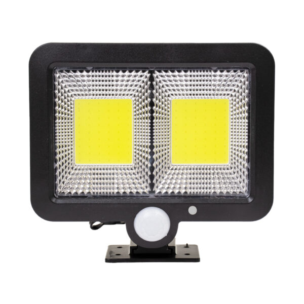 GloboStar® 71461 Αυτόνομος Ηλιακός Προβολέας LED 108 2 x COB 25W 1400lm με Ενσωματωμένη Μπαταρία 2400mAh - Φωτοβολταϊκό Πάνελ με Αισθητήρα Ημέρας-Νύχτας - PIR Αισθητήρα Κίνησης Αδιάβροχο IP65 Ψυχρό Λευκό 6000K - Image 2