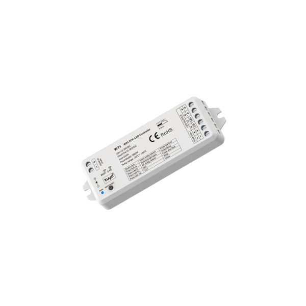 GloboStar® 71468 WT1 SKYDANCE DC WiFi & RF 2.4Ghz Dimmer High Speed Controller 2 Καναλιών DC 12-36V 2 x 5A 180W - Max 10A 180W - IP20 Μ11.5 x Π3.5 x Υ2cm - 5 Years Warranty - Image 5