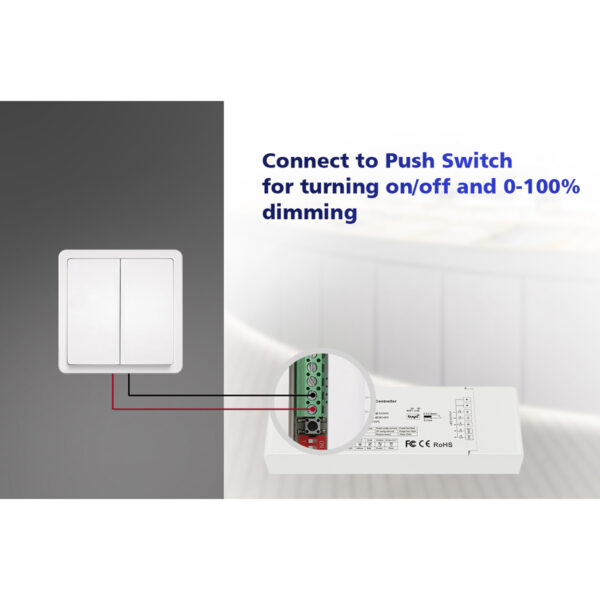 GloboStar® 71470 V5-L SKYDANCE DC WiFi & RF 2.4Ghz Dimmer High Speed Controller 5 Καναλιών DC 12-48V 5 x 6A 288W - Max 30A 1440W - IP20 Μ18 x Π5.7 x Υ2.8cm - 5 Years Warranty - Image 23