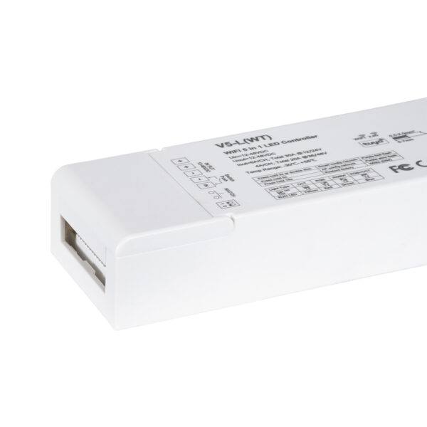 GloboStar® 71470 V5-L SKYDANCE DC WiFi & RF 2.4Ghz Dimmer High Speed Controller 5 Καναλιών DC 12-48V 5 x 6A 288W - Max 30A 1440W - IP20 Μ18 x Π5.7 x Υ2.8cm - 5 Years Warranty - Image 6