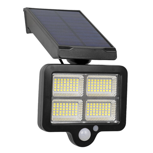 GloboStar® 71483 Αυτόνομος Ηλιακός Προβολέας LED SMD 20W 1500lm με Ενσωματωμένη Μπαταρία 2400mAh - Φωτοβολταϊκό Πάνελ με Αισθητήρα Ημέρας-Νύχτας - PIR Αισθητήρα Κίνησης και Ασύρματο Χειριστήριο IR Αδιάβροχο IP65 Ψυχρό Λευκό 6000K - Image 2