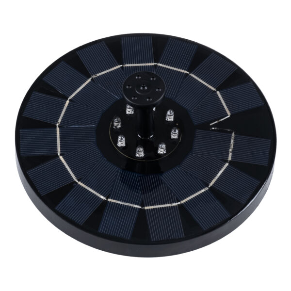 GloboStar® 71532 Ηλιακό Αυτόνομο Φωτοβολταϊκό Διακοσμητικό Συντριβάνι LED 3W με Μέγιστο Ύψος Νερού 30-60cm - 4 Διαφορετικά Μπέκ Ψεκασμού Αδιάβροχο IP68 Ψυχρό Λευκό 6000K Φ18 x Υ8cm - Image 2