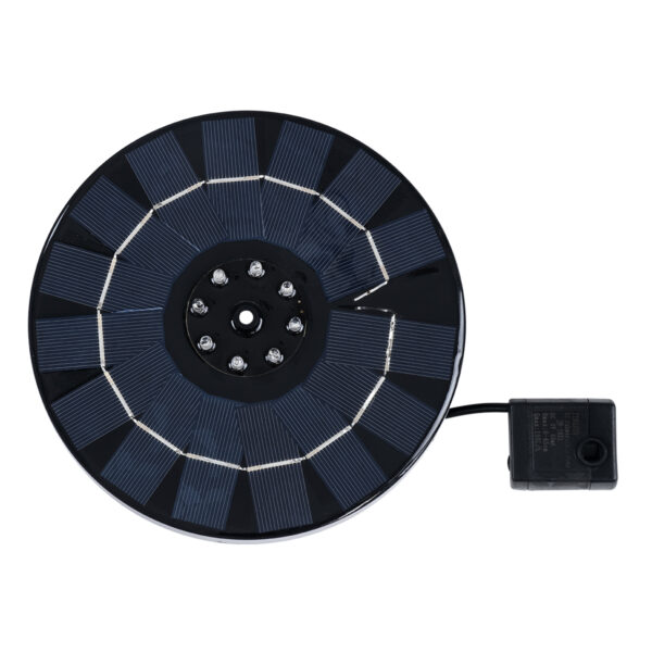 GloboStar® 71532 Ηλιακό Αυτόνομο Φωτοβολταϊκό Διακοσμητικό Συντριβάνι LED 3W με Μέγιστο Ύψος Νερού 30-60cm - 4 Διαφορετικά Μπέκ Ψεκασμού Αδιάβροχο IP68 Ψυχρό Λευκό 6000K Φ18 x Υ8cm - Image 4