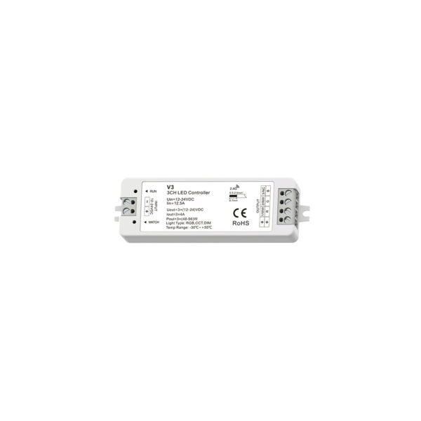 GloboStar® 71546 V3 SKYDANCE DC RF 2.4Ghz Dimmer High Speed Controller 3 Καναλιών DC 12-24V 3 x 5A 96W - Max 12A 288W - IP20 Μ10 x Π3.5 x Υ2cm - 5 Years Warranty - Image 6