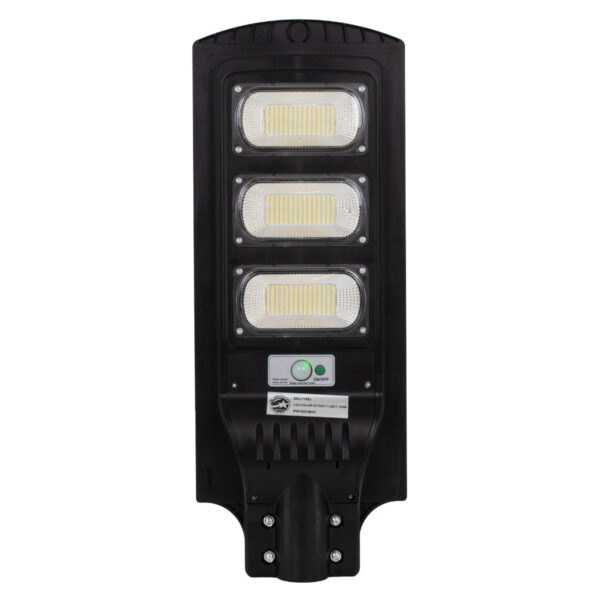 GloboStar® 71552 Αυτόνομο Ηλιακό Φωτιστικό Δρόμου Street Light LED SMD 150W 12000lm με Ενσωματωμένη Μπαταρία Li-ion 9000mAh - Φωτοβολταϊκό Πάνελ με Αισθητήρα Ημέρας-Νύχτας PIR Αισθητήρα Κίνησης Αδιάβροχο IP65 Ψυχρό Λευκό 6000K - Image 2