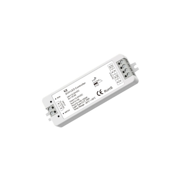 GloboStar® 71564 V2 SKYDANCE DC RF 2.4Ghz Dimmer High Speed Controller 2 Καναλιών DC 12-24V 2 x 5A 120W - Max 10.5A 252W - IP20 Μ10 x Π3.5 x Υ2cm - 5 Years Warranty - Image 5