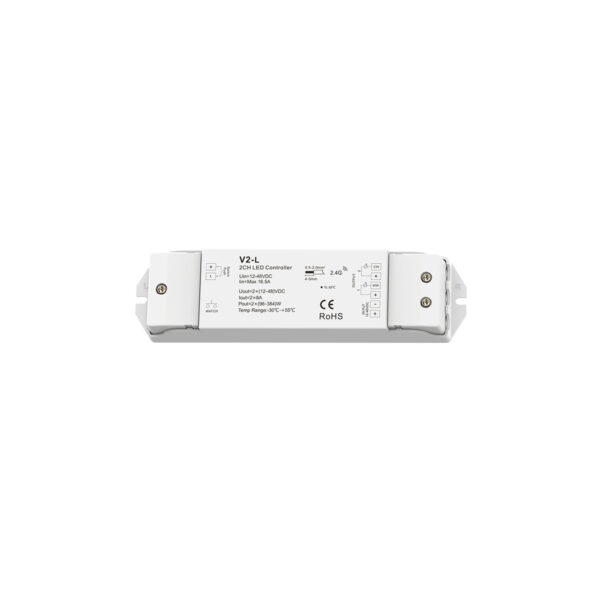 GloboStar® 71565 V2-L SKYDANCE DC RF 2.4Ghz Dimmer High Speed Controller & Push Dimming 2 Κανάλια DC 12-48V 2 x 8A 384W - Max 16.5A 384W - IP20 Μ17.5 x Π4.5 x Υ2.5cm - 5 Years Warranty - Image 6