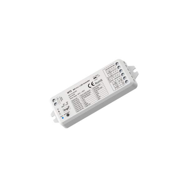 GloboStar® 73010 WT5 SKYDANCE DC WiFi & RF 2.4Ghz Dimmer High Speed Controller 5 Καναλιών DC 12-24V 5 x 3A 72W - Max 15A 360W - IP20 Μ10 x Π4 x Υ2cm - 5 Years Warranty - Image 5