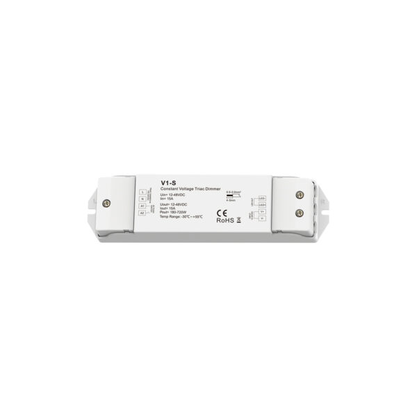 GloboStar® 73127 V1-S SKYDANCE AC Triac Dimmer Push Dimming 1 Κανάλι DC 12-48V 1 x 15A 720W - Max 15A 720W - IP20  Μ17.5 x Π4.5 x Υ2.5cm - 5 Χρόνια Εγγύηση - Image 6