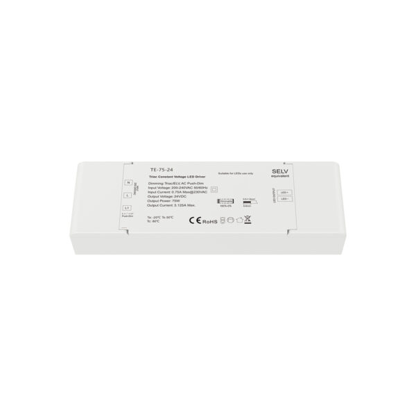 GloboStar® 73130 TE-75-24 SKYDANCE AC Triac Dimmer Push Dimming 1 Κανάλι AC 200-240V 1 x 3.125A 75W - Max 3.125A 75W - IP20 Μ18 x Π5.7 x Υ3cm - 5 Χρόνια Εγγύηση - Image 6