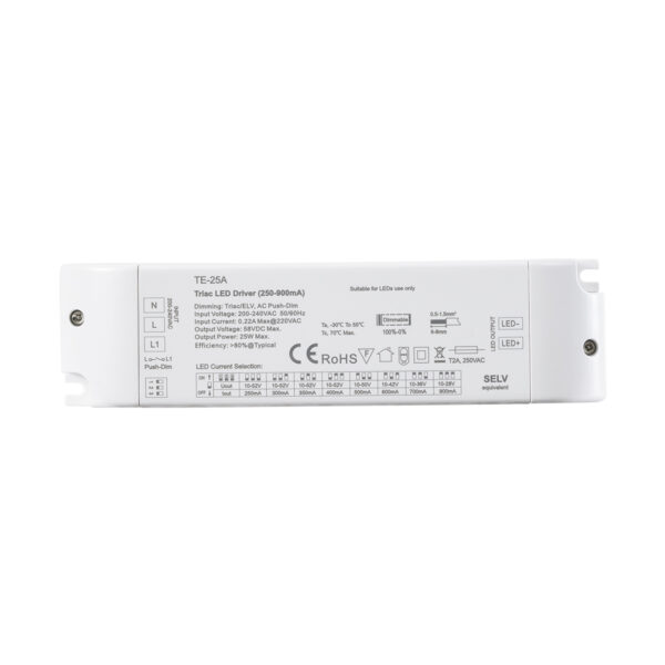 GloboStar® 73134 TE-25A SKYDANCE AC Triac Dimmable Constant Current LED Driver 1 Κανάλι AC 200-240V 1 x 0.22A 25W - Max 0.22A 25W - IP20  Μ17.5 x Π4.4 x Υ3cm - 5 Χρόνια Εγγύηση - Image 2