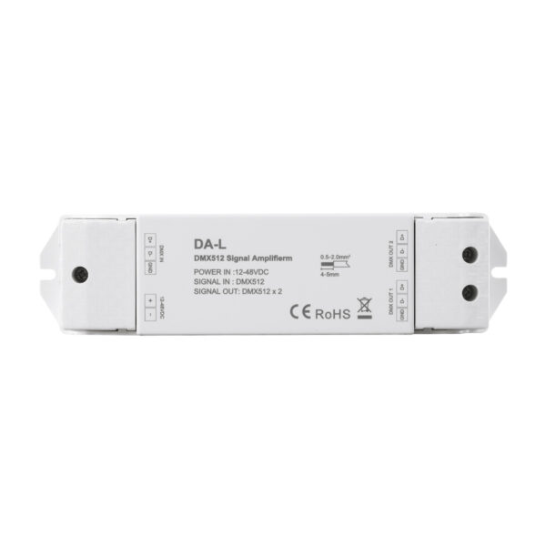 GloboStar® 73138 DA-L SKYDANCE DC DMX512 Signal Amplifier 2 Καναλιών DC 12-48V - IP20  Μ17.5 x Π4.5 x Υ2.5cm - 5 Χρόνια Εγγύηση - Image 2