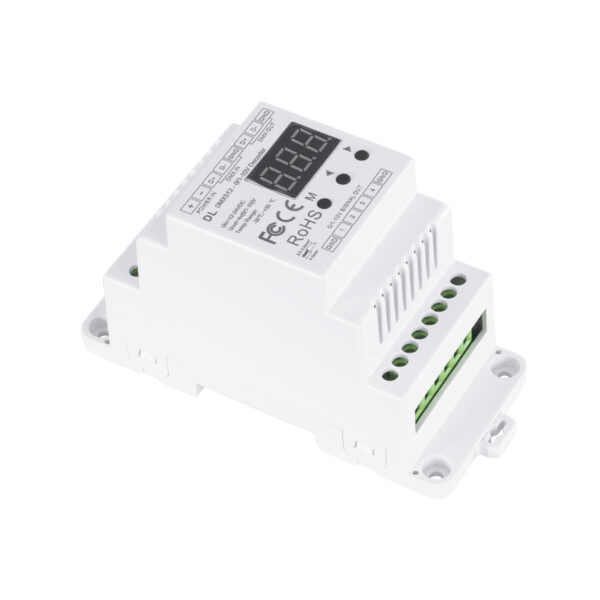 GloboStar® 73139 DL SKYDANCE DC DMX512 Signal Amplifier Din Rail Ράγας 2 Καναλιών DC 12-48V - IP20  Μ11.5 x Π5 x Υ6.5cm - 5 Χρόνια Εγγύηση