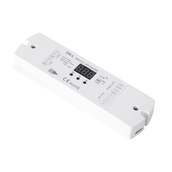 GloboStar® 73142 DS-L SKYDANCE DC RF 2.4Ghz DMX512 to SPI Decoder DC 5-24V - IP20  Μ17 x Π5 x Υ2.5cm - 5 Χρόνια Εγγύηση