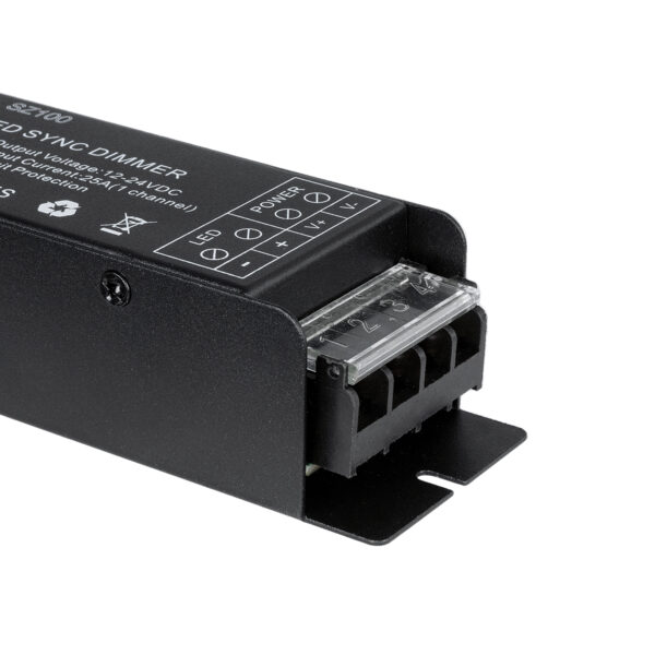 GloboStar® 73311 DC RF 2.4Ghz Controller & Dimmer 1 Κανάλι DC 12-24V 25A MAX 600W IP 20 Μ12.7 x Π4 x Υ3.2cm με Χειριστήριο RF 2.4Ghz SYNC - Image 4