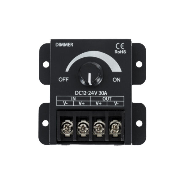 GloboStar® 73316 T4 DC Dimmer High Speed Controller 1 Καναλιού DC 12-24V 1 x 30A 720W - Max 30A 720W - IP20 Μ8.5 x Π6.5 x Υ2cm - 3 Χρόνια Εγγύηση - Image 3