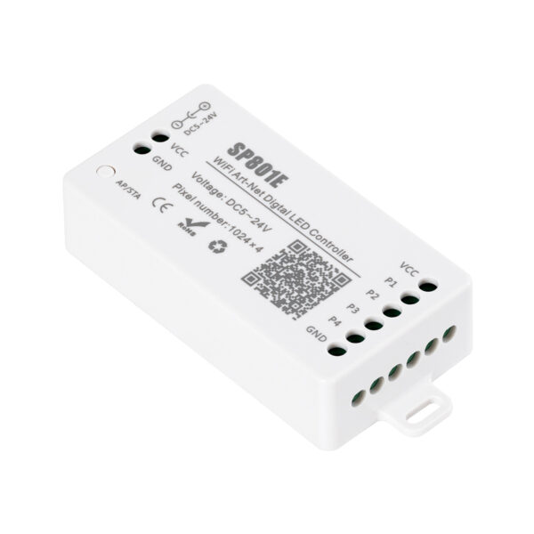 GloboStar® 73415 SP801E Ασύρματος WiFi Art-Net LED FULL COLOR Magic Digital Pixel Controller iOS/Android για LED Digital Πολύχρωμα και Μονόχρωμα Προϊόντα DC 5-24V 4 x 1024 IC Max - Image 2