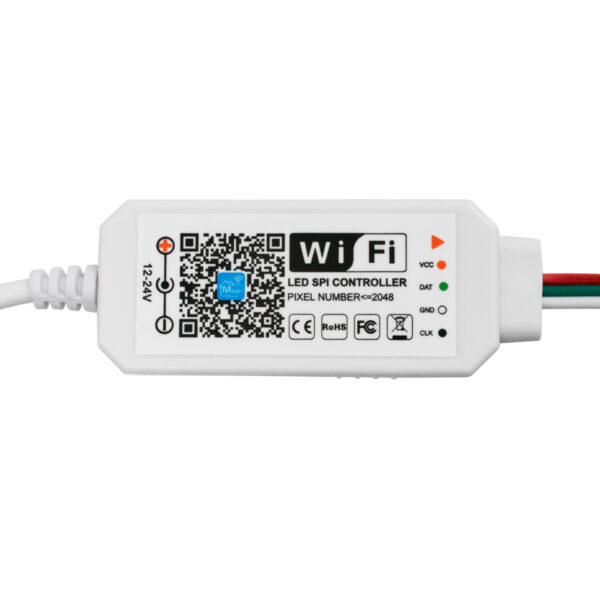 GloboStar® 73448 Ασύρματος Smart Home Wi-Fi LED RGBW Dream-Color Magic Digital Controller για LED Digital RGBW Προϊόντα DC 12-24V Max 2048 IC - Image 2