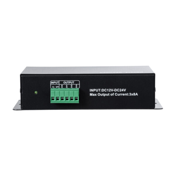 GloboStar® 73490 DC DMX Dimmer High Speed Controller / Decoder 3 Καναλιών DC 12-24V 3 x 8A 192W - Max 24A 576W - IP20 Μ16 x Π9 x Υ6cm - 2 Χρόνια Εγγύηση - Image 5