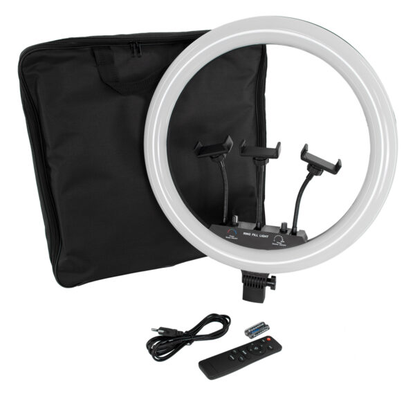 GloboStar® 75805 Professional Digital Ring Light Φ46cm LED SMD 70W 7000lm 180° AC 230V με Καλώδιο Τροφοδοσίας Πρίζας - Ασύρματο Χειριστήριο RF 2.4Ghz Εναλλαγής Χρωμάτων & 3 Βάσεις Τηλεφώνου - Πολύχρωμο RGBW+WW Dimmable - Image 5