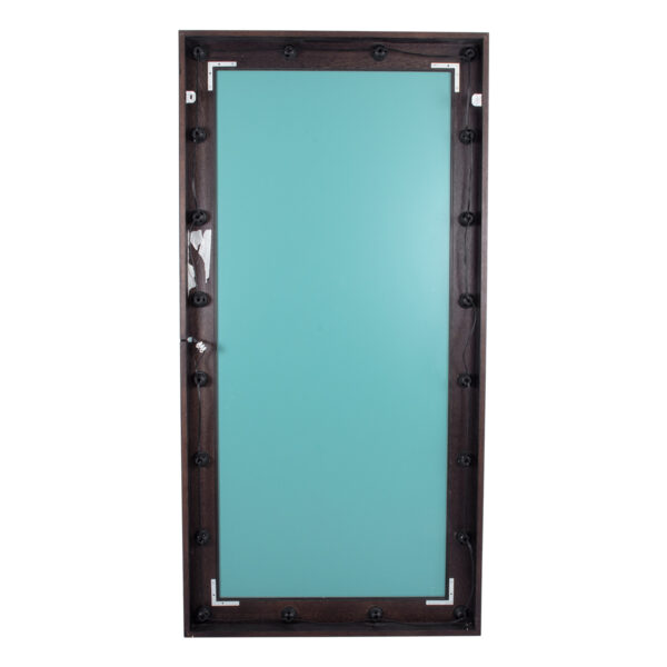 GloboStar® MAKEUP MIRROR-160x80-2 Μοντέρνος Καθρέπτης Μακιγιάζ με Πλαίσιο Φυσικού Ξύλου με Διακόπτη On/Off 20 x E27 AC220-240V - Μ80 x Π7 x Υ160cm - Καφέ Wenge - Image 6