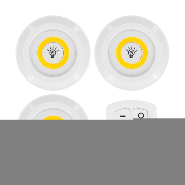 GloboStar® 79045 Φωτιστικά Νυκτός Μπαταρίας LED COB 6W 600lm με Timer & Ασύρματο Χειριστήριο RF - ΣΕΤ 3 Τεμαχίων Θερμό Λευκό 3000K - Image 2