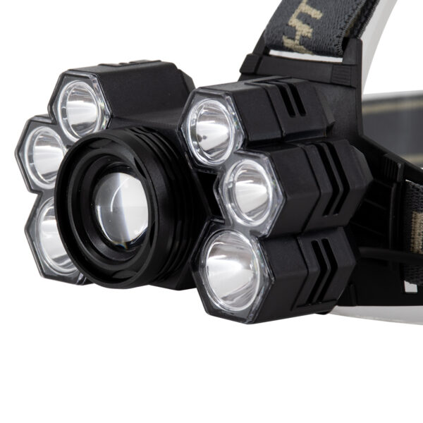 GloboStar® 79061 Φακός Κεφαλής Επαναφορτιζόμενος Zoom LED CREE XML2-T6 Chip 90 Watt 9000lm με 2 x 18650 Μπαταρίες 13600mAh Ψυχρό Λευκό 6000K - Image 4