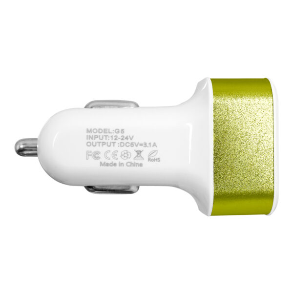 Globostar® 79502 Πράσινος Φορτιστής Αυτοκινήτου DC 12-24V με 3 Εξόδους USB DC 5V Max 3.1A 20W και Καλώδιο USB σε Type-C - Image 2