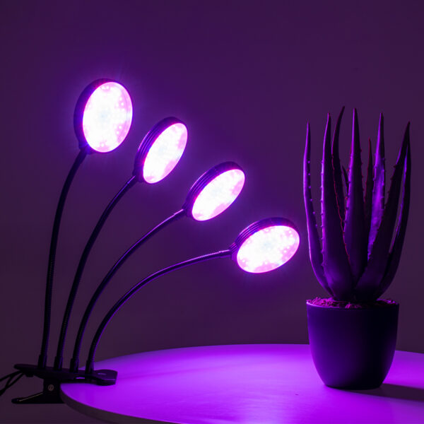 GloboStar® 79654 Grow Light Full Spectrum LED Φωτιστικό Ανάπτυξης Φυτών Γλάστρας με 4 Κινούμενες Κεφαλές & Βάση Clip SMD 2835 20W 160° DC 5V IP20 με Dimmer & Timer Εσωτερικού Χώρου για Κάλυψη Επιφάνειας 1m x 1m Πλήρους Φάσματος Φωτισμού - Image 10