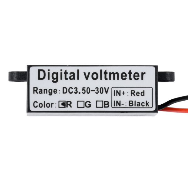 GloboStar® 79985 Όργανο Μέτρησης Τάσης Βολτόμετρο με Οθόνη LED Display DC 3.5 έως 30V Κόκκινο Μ5.5 x Π1.5 x Υ2.5cm - Image 5