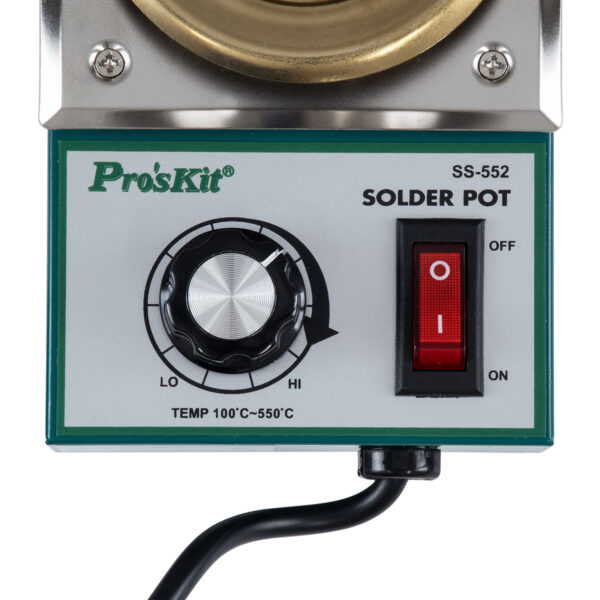 GloboStar® 79992 Proskit SS-552 Solder Pot - Δοχείο Συγκόλλησης Ρεύματος 200W AC 220-240V με Ρύθμιση Θερμοκρασίας 100°C έως 550°C Μ15 x Π9.5 x Υ5.2cm - Image 4