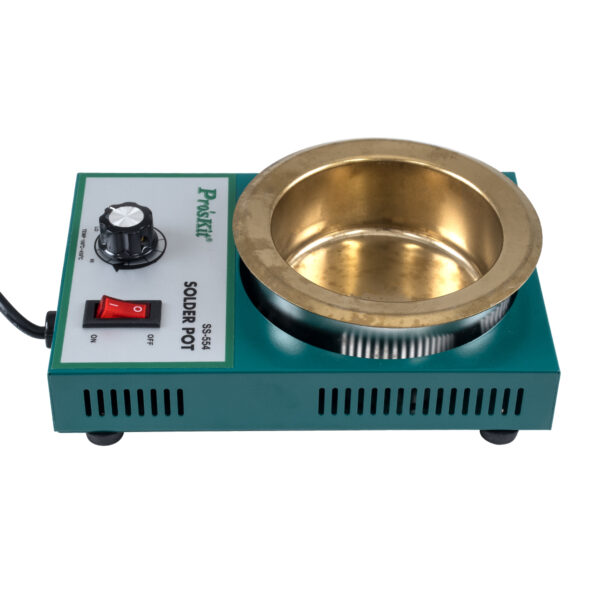 GloboStar® 79993 Proskit SS-554 Solder Pot - Δοχείο Συγκόλλησης Ρεύματος 300W AC 220-240V με Ρύθμιση Θερμοκρασίας 100°C έως 450°C Μ21 x Π14 x Υ6cm - Image 2