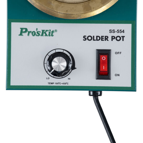 GloboStar® 79993 Proskit SS-554 Solder Pot - Δοχείο Συγκόλλησης Ρεύματος 300W AC 220-240V με Ρύθμιση Θερμοκρασίας 100°C έως 450°C Μ21 x Π14 x Υ6cm - Image 4