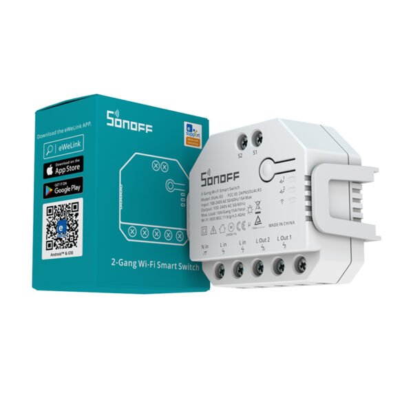 GloboStar® 80006 SONOFF DUALR3 - Wi-Fi Smart Switch Two Way Dual Relay & Power Measuring - 2 Output Channel - Image 5