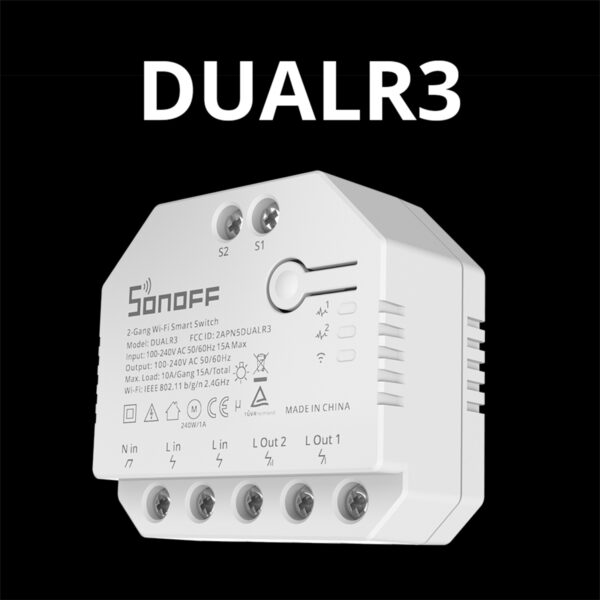 GloboStar® 80006 SONOFF DUALR3 - Wi-Fi Smart Switch Two Way Dual Relay & Power Measuring - 2 Output Channel - Image 7