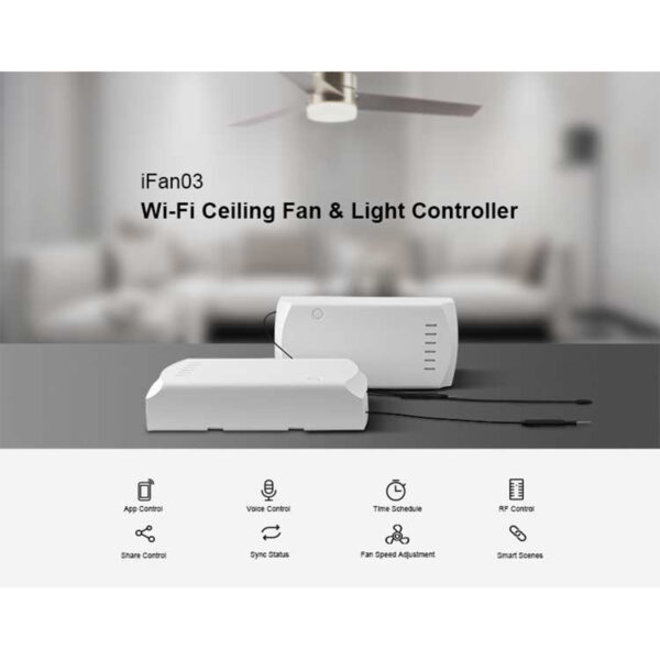 GloboStar® 80012 SONOFF iFan03-R2 - Wi-Fi Smart Switch Ceiling Fan & Light Controller - Image 7