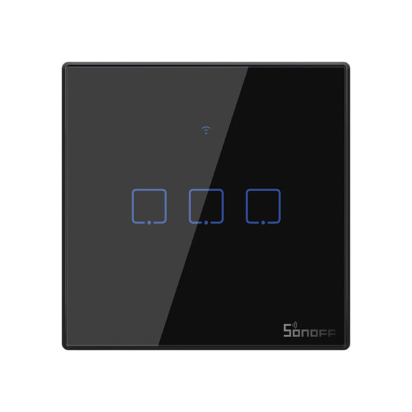 GloboStar® 80020 SONOFF T3EU3C-TX-EU-R2 - Wi-Fi Smart Wall Touch Button Switch 3 Way TX GR Series