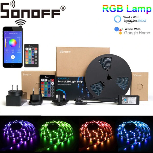 GloboStar® 80024 SONOFF L1-5M-EU-GR-R2 - Wi-Fi Smart RGB LED Light Strip SET 5M Waterproof IP65 - Image 4