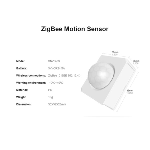 GloboStar® 80049 SONOFF SNZB-03-R3 – Zigbee Wireless Motion Sensor 6m/110° Detection - Image 16