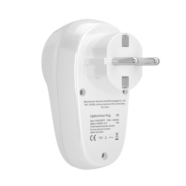 GloboStar® 80054 SONOFF S26R2ZBTPF-DE - Zigbee Smart Plug Schuko EU - Smart Plug - Image 3