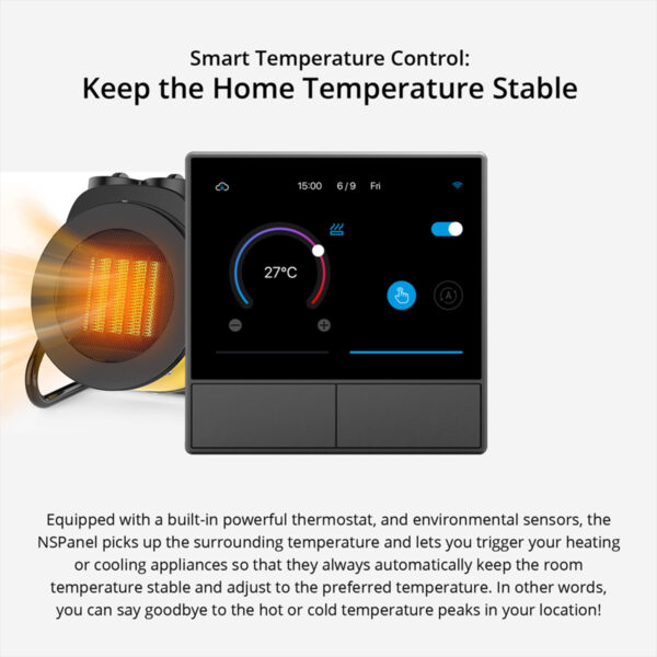 GloboStar® 80058 SONOFF NSPanel-R2-2022-EU - Wi-Fi Smart Scene Wall Switch(86/EU Type) - Integrated HMI Panel - Smart Temperature Control - Image 12