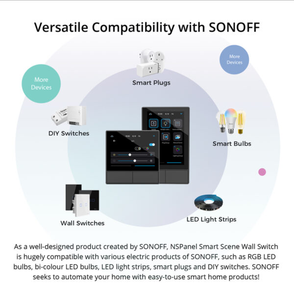 GloboStar® 80058 SONOFF NSPanel-R2-2022-EU - Wi-Fi Smart Scene Wall Switch(86/EU Type) - Integrated HMI Panel - Smart Temperature Control - Image 25