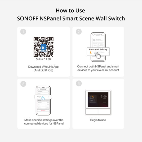 GloboStar® 80058 SONOFF NSPanel-R2-2022-EU - Wi-Fi Smart Scene Wall Switch(86/EU Type) - Integrated HMI Panel - Smart Temperature Control - Image 26