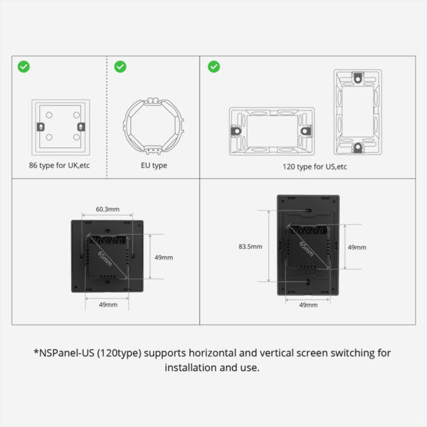 GloboStar® 80058 SONOFF NSPanel-R2-2022-EU - Wi-Fi Smart Scene Wall Switch(86/EU Type) - Integrated HMI Panel - Smart Temperature Control - Image 28