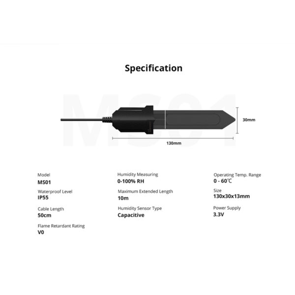 GloboStar® 80059 SONOFF MS01 - Smart Soil Moisture Sensor TH Sensor for TH10 & TH16 Models - Image 12