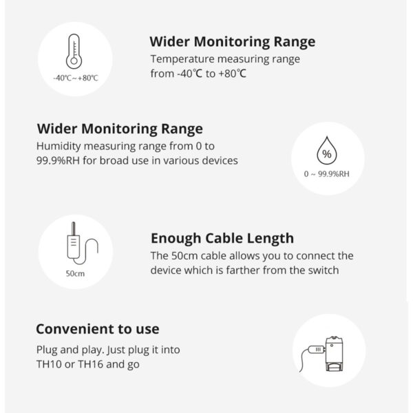 GloboStar® 80063 SONOFF AM2301 - Smart Temperature & Humidity TH Sensor for TH10 & TH16 Models - Image 5