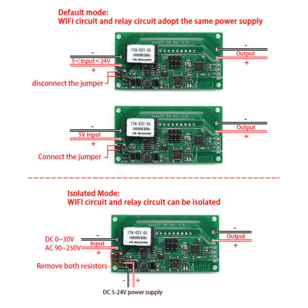 GloboStar® 80068 SONOFF SV - Safe Voltage Wi-Fi Wireless Switch Smart Home Module Support Secondary Development - Image 13