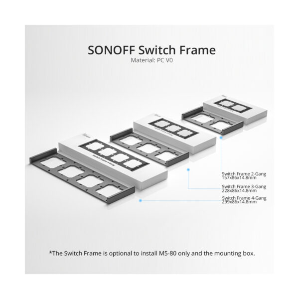 GloboStar® 80084 SONOFF SwitchMan M5-80 Wall Frame 2 Way - L15.7 X W8.6 X H1.48CM - Image 3