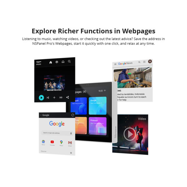 GloboStar® 80094 SONOFF NSPanel86PB Wi-Fi & Zigbee 3.0 Smart Scene Wall Switch (86/EU Type) - AC 100-240V - Integrated HMI Touch Panel - Smart Controller & Gateway for All Smart Devises - Image 18
