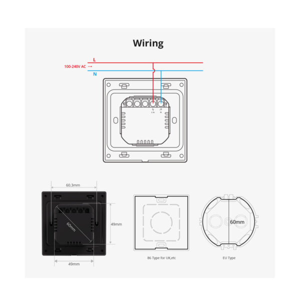 GloboStar® 80094 SONOFF NSPanel86PB Wi-Fi & Zigbee 3.0 Smart Scene Wall Switch (86/EU Type) - AC 100-240V - Integrated HMI Touch Panel - Smart Controller & Gateway for All Smart Devises - Image 27